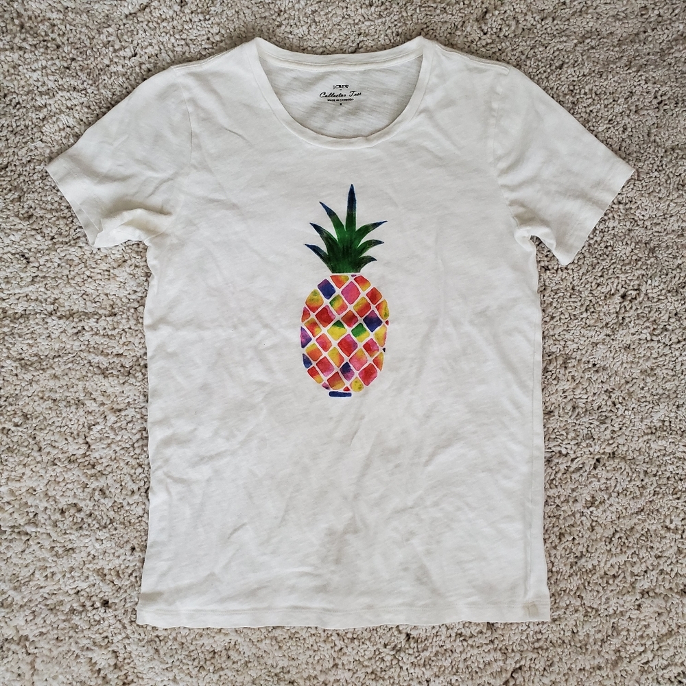 J Crew Factory rainbow pineapple t shirt